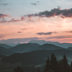 Scenic View Of Mountains During Dawn
